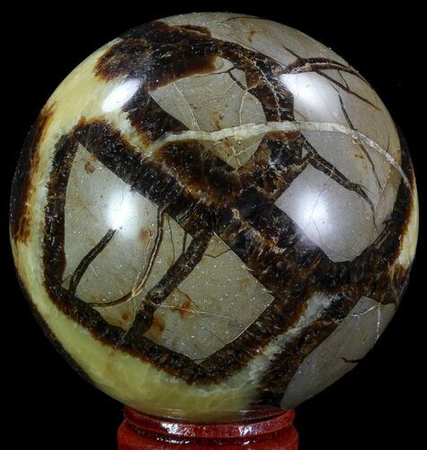 Polished Septarian Sphere - Madagascar #67844